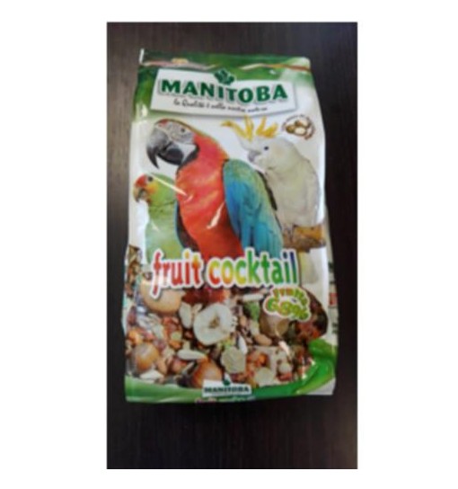 Manitoba Fruit cocktail Alimento per pappagalli 68 % di frutta 700 gr