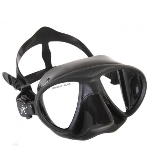 Maschera apnea See more in silicone nero bioculare Abysstar