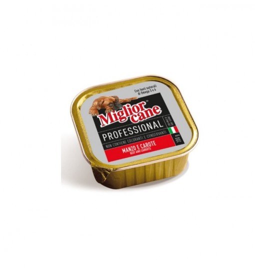 Miglior cane professional con manzo e carote 300 gr