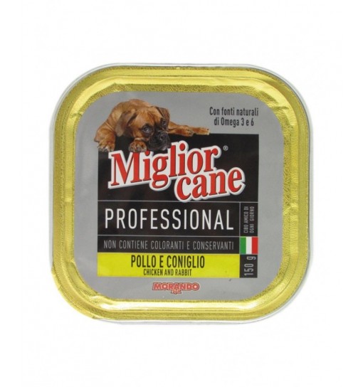 Miglior cane professional con pollo e coniglio 150 gr