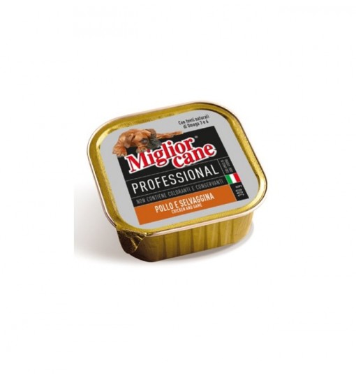 Miglior cane professional con pollo e selvaggina 300gr