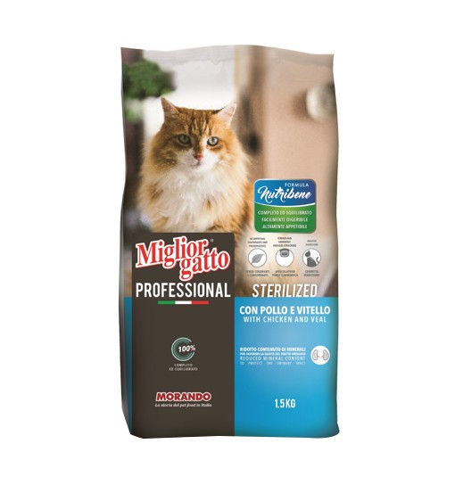 Miglior Gatto Professional sterilizzato con pollo e vitello kg 1,5