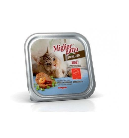 Miglior Gatto sterilizzato pesce azzurro e gamberetti 100 gr
