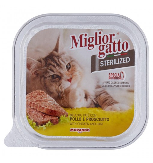 Miglior Gatto sterilizzato pollo e prosciutto 100 gr
