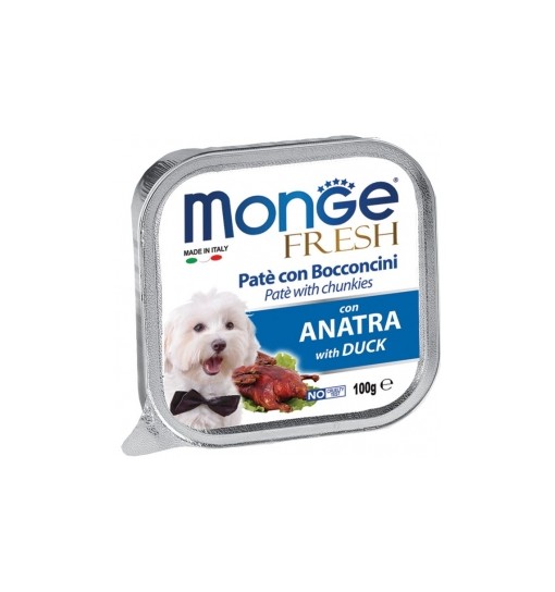 MONGE FRESH PATE' E BOCCONCINI CON ANATRA 100 gr