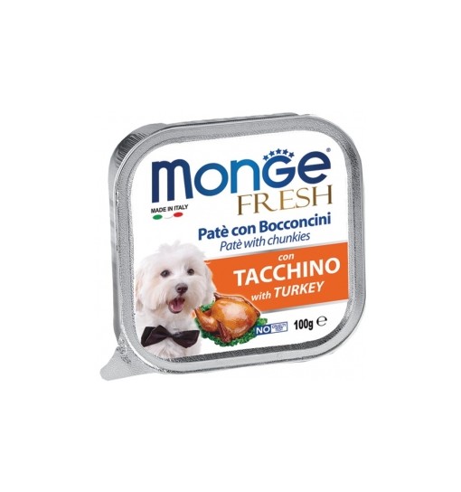 MONGE FRESH PATE' E BOCCONCINI CON TACCHINO 100 gr