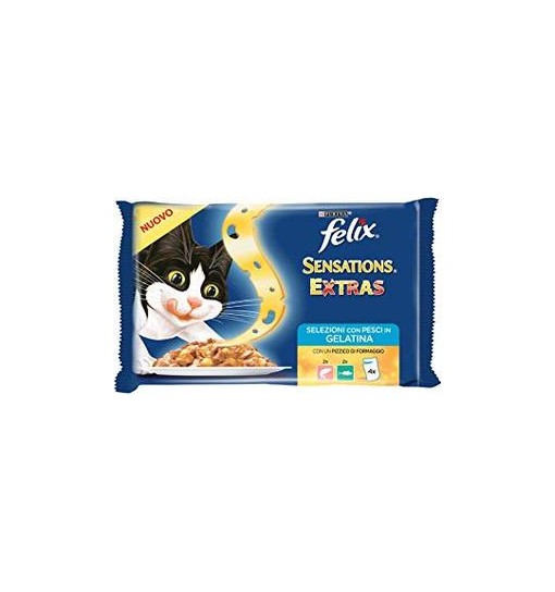 Bustine Felix Sensations Extras in gelatina 4 x 100 gr Salmone e tonno
