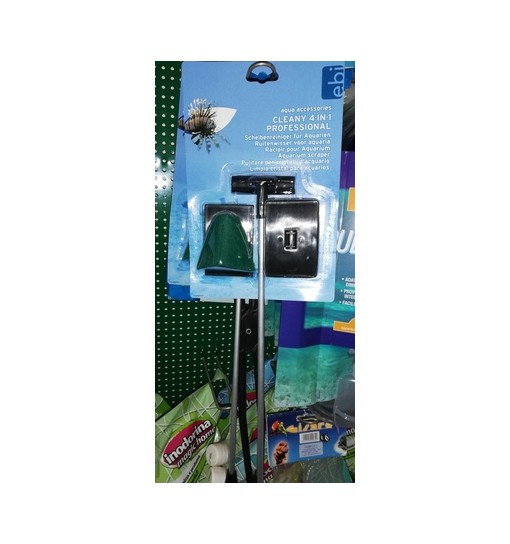 Pulitore per cristalli d'acquario 4 in 1 Ebi