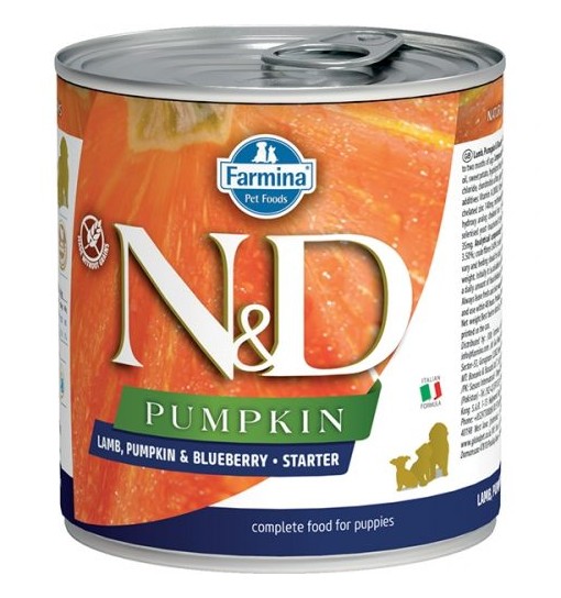 Scatolette N&D Pumpkin Agnello zucca e mirtillo Umido cane Puppy 285 gr