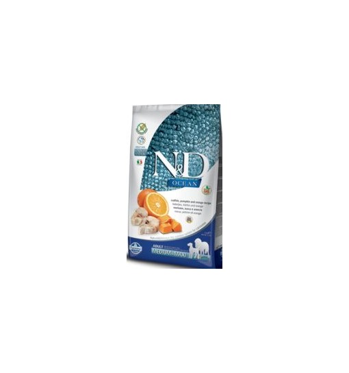 N&D Ocean Pumpkin medium maxi merluzzo zucca e arancia Adult 12kg
