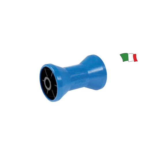 Rullo centrale blu piccolo per carrelli di imbarcazione