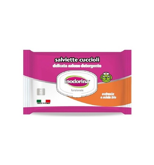 Salviette per cani inodorina Eufrasia e Miele Bio 40 pz