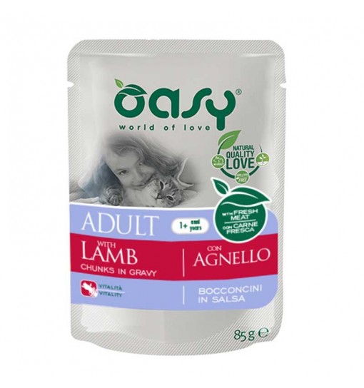 OASY adult Agnello bocconcini in salsa 85 gr