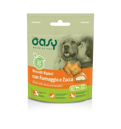 Oasy biscotti ripieni con Formaggio e zucca cane 80gr