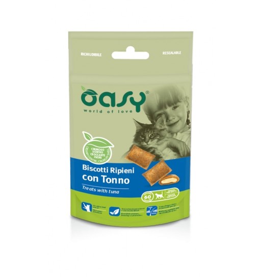 Oasy Biscotti ripieni con Tonno gatto 60 gr
