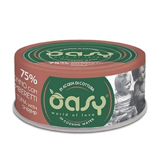 Oasy more love Tonno con gamberetti in acqua di cottura 70 gr