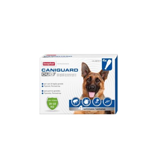 Antiparassitari per cani di taglia grande 20-40 kg Caniguard Duo 4 pipetta