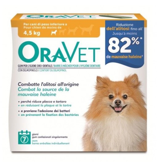 Oravet gum per cani inferiori a 4,5 kg mis XS