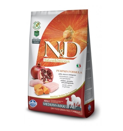 N&D pumpkin Adult medium e maxi pollo 12 kg