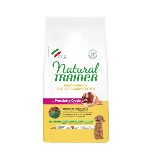 Natural trainer con prosciutto crudo e riso adult small e toy 2kg