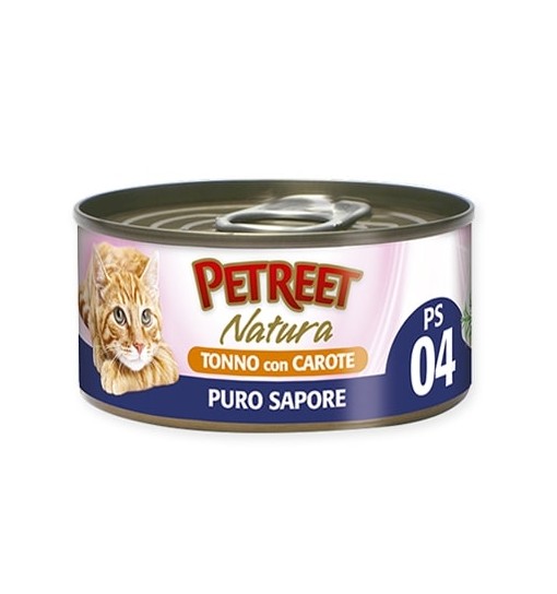 PETREET NATURA PURO SAPORE TONNO CON CAROTE 70 gr
