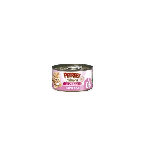 PETREET NATURA TONNO ROSA CON GAMBERETTI 70 gr