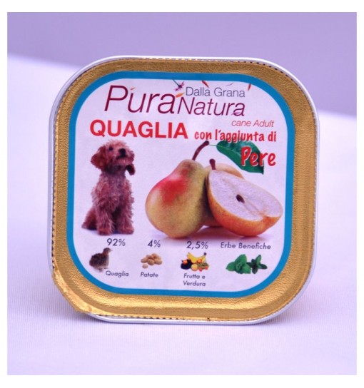 Pura natura Dalla Grana Quaglia con l'aggiunta di pere gr 150