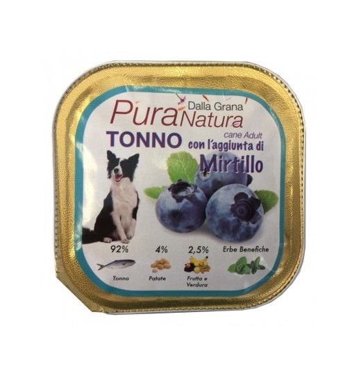 Pura natura Dalla grana Tonno e Mirtilli gr 150