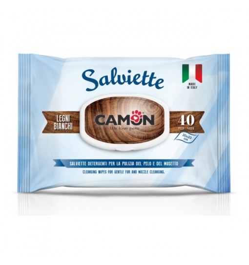 Salviette Detergenti 40 pezzi Camon fragranza legni Bianchi