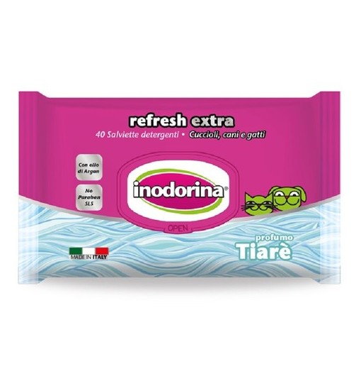 Salviette Inodorina refresh Extra Profumo di Tiarè 40 pz
