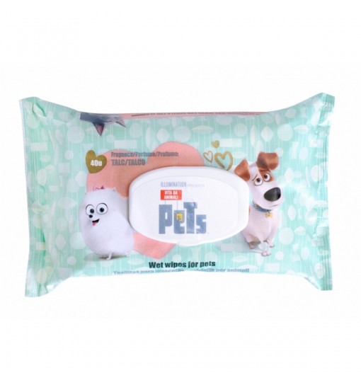 Salviettine Detergenti per la pulizia del pelo 40 pezzi talco PETS
