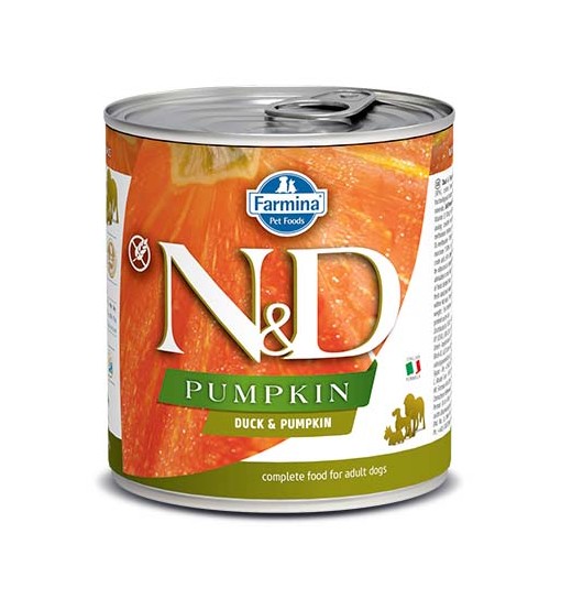 Scatoletta N&D Pumpkin Anatra e zucca umido cane 285 gr