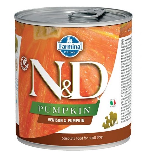 Scatolette N&D Pumpkin Cervo e zucca umido cane 285 gr
