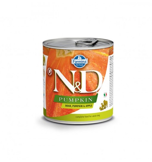 Scatolette N&D Pumpkin Cinghiale zucca e mela umido cane 285 gr