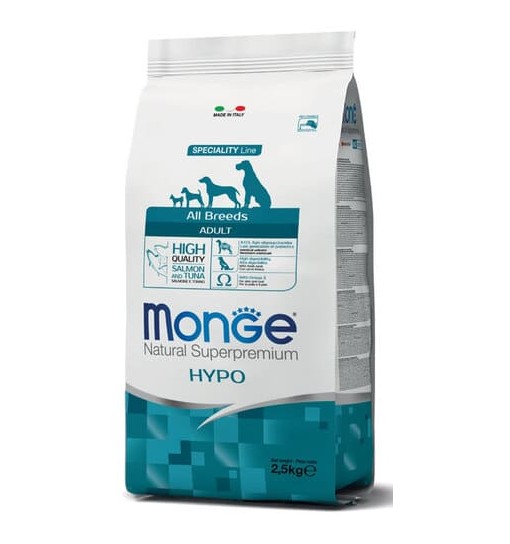 Monge adult all breeds hypoallergenic salmone e tonno 2,5 kg