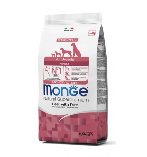 Monge All Breed manzo con riso monoproteico 2,5 kg