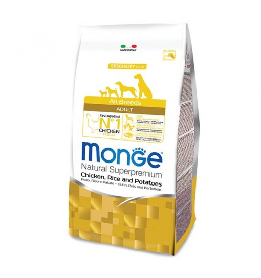 Monge all breeds adult pollo riso e patate 12 kg