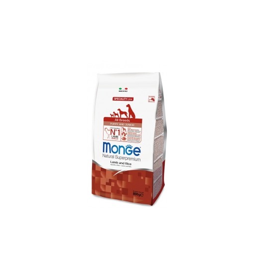 Monge all breeds puppy e junior agnello riso 800 gr