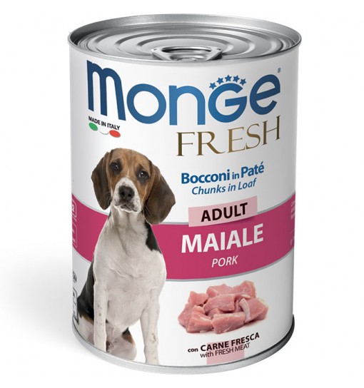 Monge Fresh Bocconi in patè Maiale 400 gr umido cane