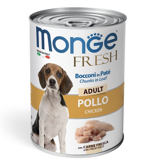 Monge Fresh Bocconi in patè Pollo 400 gr umido cane