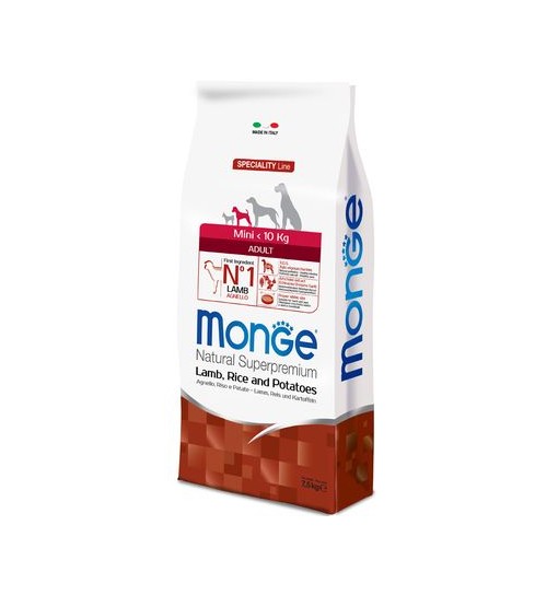 Monge Mini Adult Agnello riso e patate 2,5 kg monoproteico