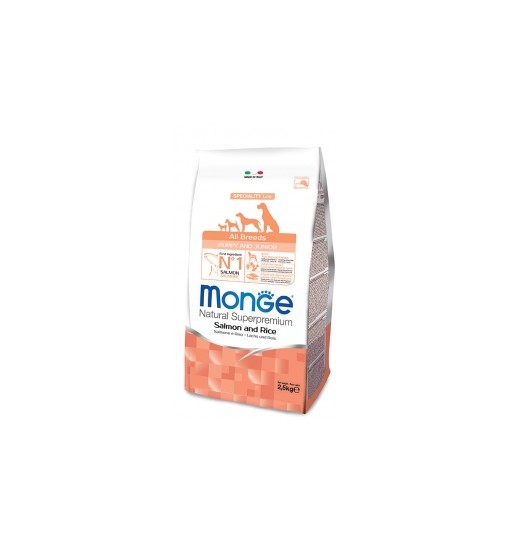Monge puppy e junior all breeds al salmone Monoproteico 12kg