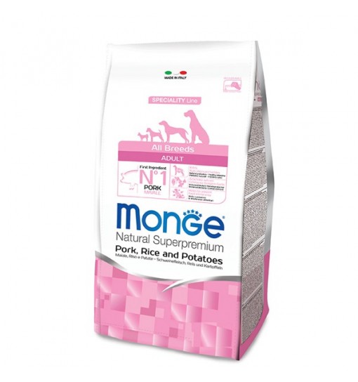 Monge all breeds adult maiale riso e patate 12 kg