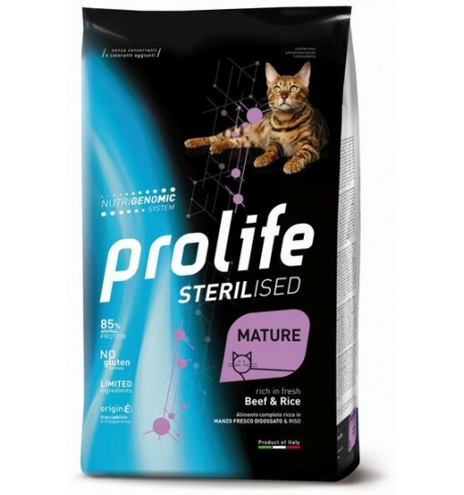 Prolife Sterilized mature manzo e riso 400 gr gatto