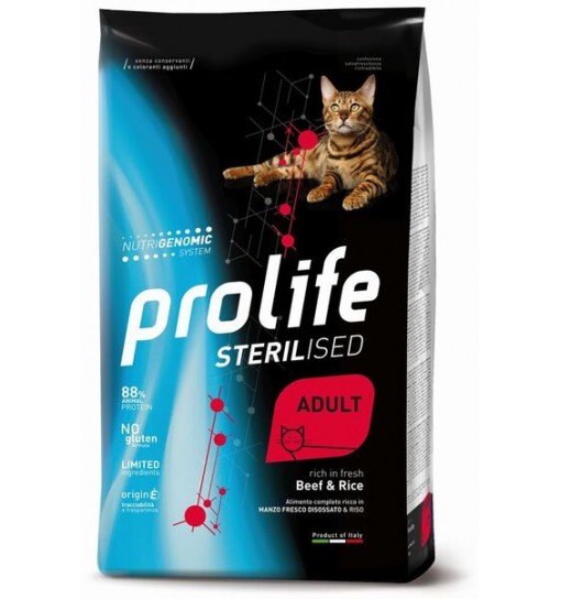 Prolife Sterilized Adul manzo e riso 400 gr gatto