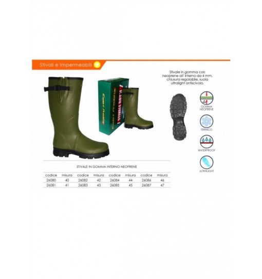 Stivali in gomma con neoprene con chiusura regolabile Expert predator n 43