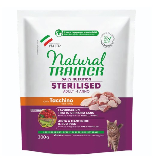Natural Trainer gatto Adult Sterilised Carni Bianche 300 gr