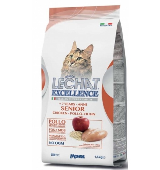 LECHAT EXCELLENCE Senior pollo riso e mela 1,5 kg