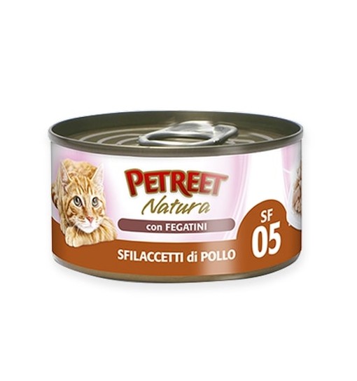 Petreet Natura con fegatini sfilacetti di pollo SF 05