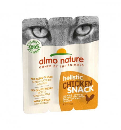 Snack per Gatti Almo nature Holistic Pollo sticks 3 x 10 gr